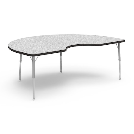 Virco 48 in. W, 72 in. L, 17-25 in. H, Grey Nebula Top / Black Edge 48KID72LO